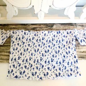 Floral Cold Shoulder Crop Top